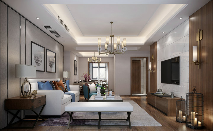 七里香都102平|新中式裝修設計