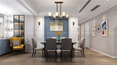 鼎泰花園130平美式裝修