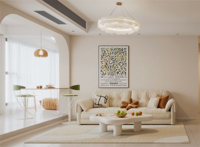 榭雨苑88平奶油風